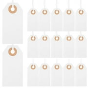 100Pcs Paper Blank Hanging Tags Label Tags with String and Hole for Jewelry Clothes Small Business