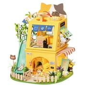 Cat House   -  Rolife DIY Miniature Dollhouse Kit 1:24 Scale Model Diorama Gifts for Adults DG149