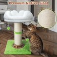 thumbnail image 4 of Cat Scratching Post es Small Cat Tree Tower with Two Cat Hammock Double Cat Hammock with Cat Toy Wooden Interactive Cat Condo for Kitten and Adults Cat, 4 of 6