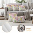 thumbnail image 6 of Happy Easter Outdoor Waterproof Pillow Covers, Spring Colorful Eggs Butterfly on Linen Decorative Square Throw Pillowcase Sofa Cushion Sham for Patio/Couch/Chair, 20"x20" 2 Pack, 6 of 8