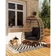 thumbnail image 2 of Silla Huevito Giratoria 360° Exteriore Sobredimensionada, Estructura de Acero con Rattan y 4 Cojines, Silla Giratoria para Patio o Porche, 2 of 7