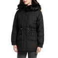 thumbnail image 4 of Fashion Plus Size Hooded Coats for Womens Winter Warm Solid Color Pocket Hodded Draw Rope Keep Warm Fashion Coat, 4 of 8