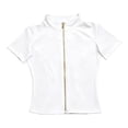 thumbnail image 5 of xfsWaSs Women's Workout Tops Short Sleeve Full Zip Running Jacket Stand Collar Slim Fit Yoga Fitness Sports Jackets Activewear, 5 of 5