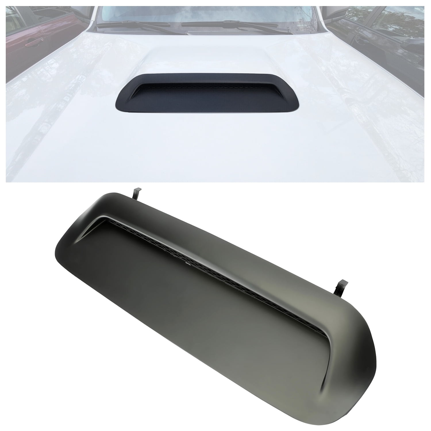 Kojem Front Upper Hood Air Scoop Bulge Insert Kit for 2010-2022 Toyota 4Runner TRD PRO 2012-2015 Toyota Tacoma Painted- Black