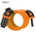 thumbnail image 2 of Bloqueo De Bicicleta De 5 Dígitos, Código De Combinación Reiniciable Autoenrollable, Cable De Bloqueo De Seguridad De Bicicleta Para Montar Al Aire Libre Sweethay OD009015-00, 2 of 7
