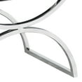 thumbnail image 2 of Benjara BM217131 Hourglass Metal Frame Ottoman with Padded Seating, Black & Silver, 2 of 2