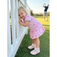 thumbnail image 3 of BemeyourBBs Toddler Baby Girl Golf Dress Outfit Little Baby Girl Summer Dress Short Sleeve Turn Down Collar Golf Themed Print A Line Pleated Dress, 3 of 8
