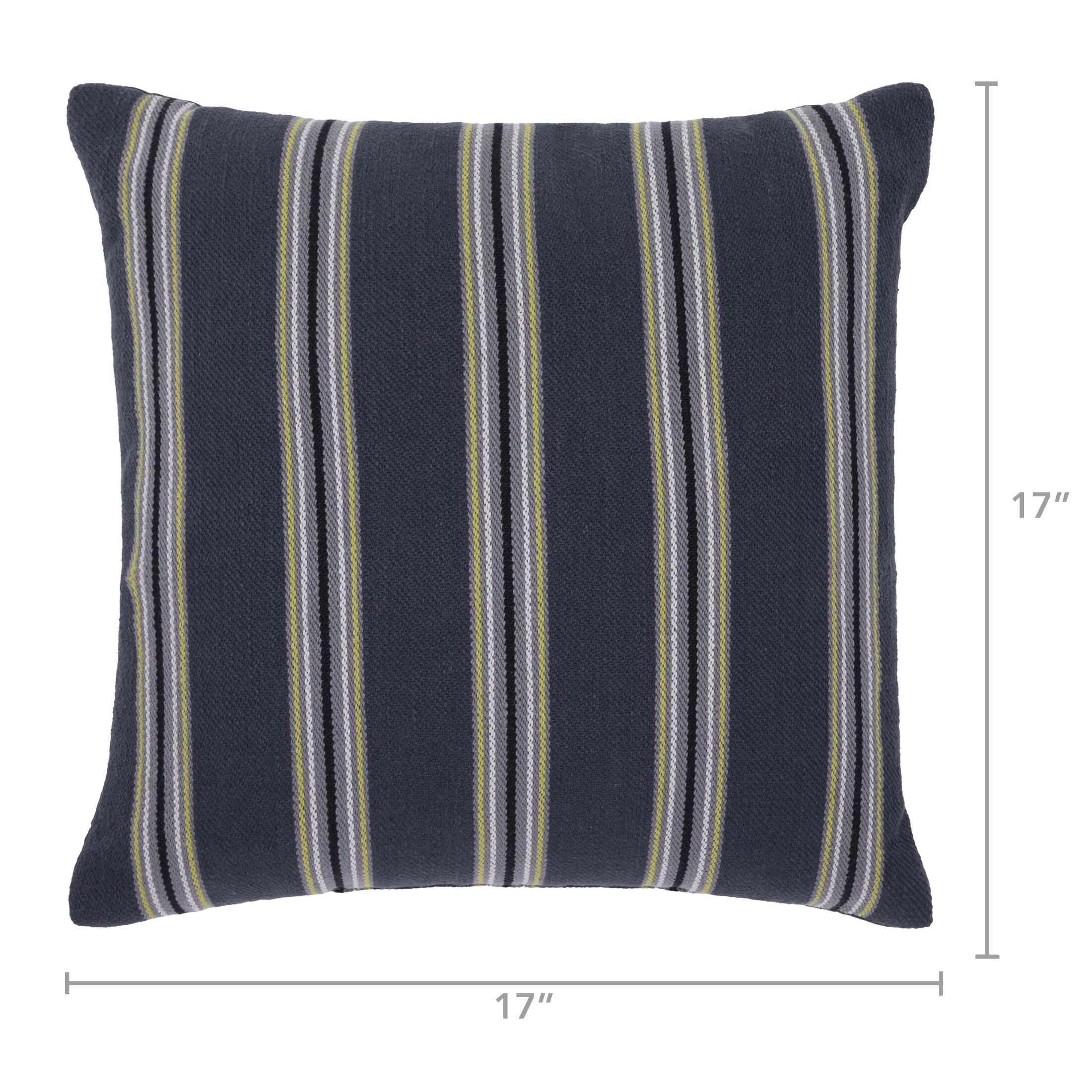 Mainstays 18" x 18" Grey Stripe Decorative Pillow