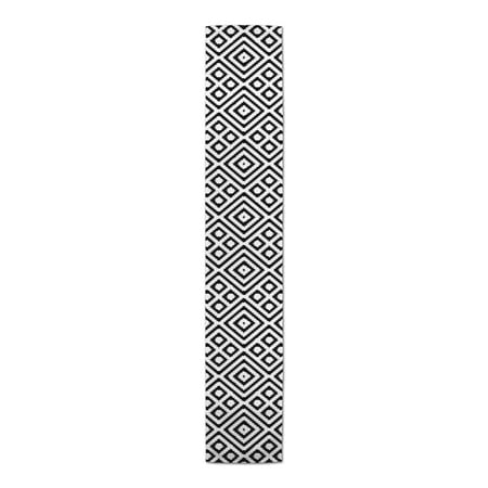

Creative Products Black and White Diamond Pattern 16x72 Cotton Twill Table Runner