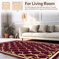 thumbnail image 2 of ODIKA 5'x7' Machine Washable Non-Slip Area Rug, Burgundy Interlocking Circle High Traffic Rug, Burgundy, 253420, 2 of 7