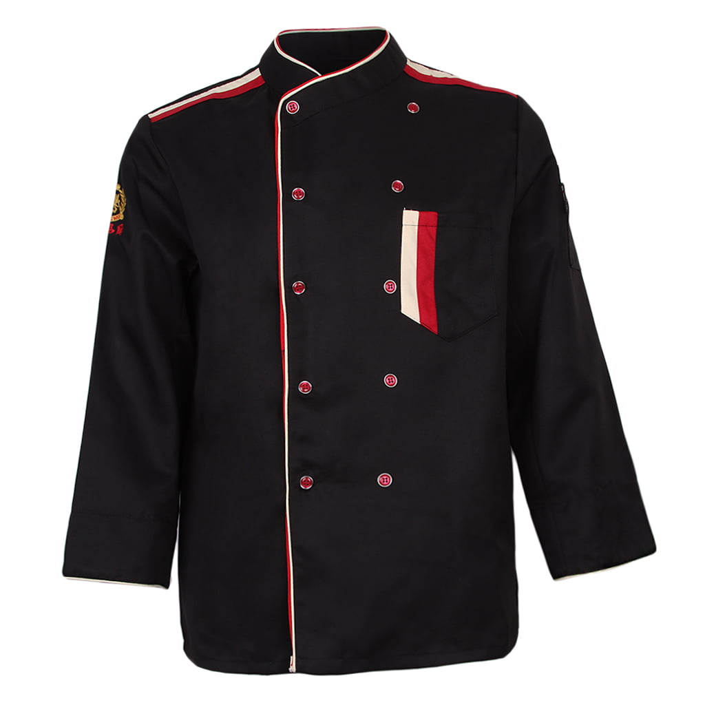 Men Women Chef Long Sleeve Uniform Coat Jacket Clothes Baker Comfortable 