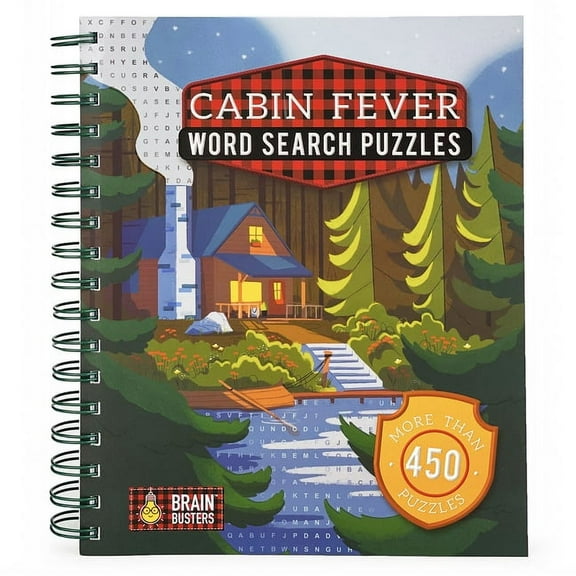Brain Busters Cabin Fever Word Search Puzzles, (Spiral-Bound)