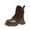 Brown, variant on Fozruso Girls Fashion Ankle Boots With Side Zipper Leather Upper Lace Up Design For Autumn Winter Casual Wear And Outdoor Activities,Lace Up Combat Boots Sizes 10.5 Little Kid(4-4.5 Years)
