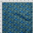 thumbnail image 3 of oneOone Velvet Iris Blue Fabric Halloween Diy Clothing Quilting Fabric Print Fabric By Yard 58 Inch Wide, 3 of 5