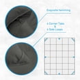 thumbnail image 5 of Teler Feather Down Comforter Queen Size - Duvet Insert with 100% Cotton Cover - Dark Grey 90" x 90", 5 of 7