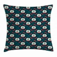 thumbnail image 1 of Geek Throw Pillow Cushion Cover, Pattern with Snowflakes and Stylized Owl Figure Wearing Glasses and Dotted Bowtie, Decorative Square Accent Pillow Case, 20 X 20 Inches, Multicolor, by Ambesonne, 1 of 2