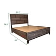 thumbnail image 2 of Galaxy Home Hudson Queen 4 PC Bedroom set made with Wood in Gray, 2 of 20