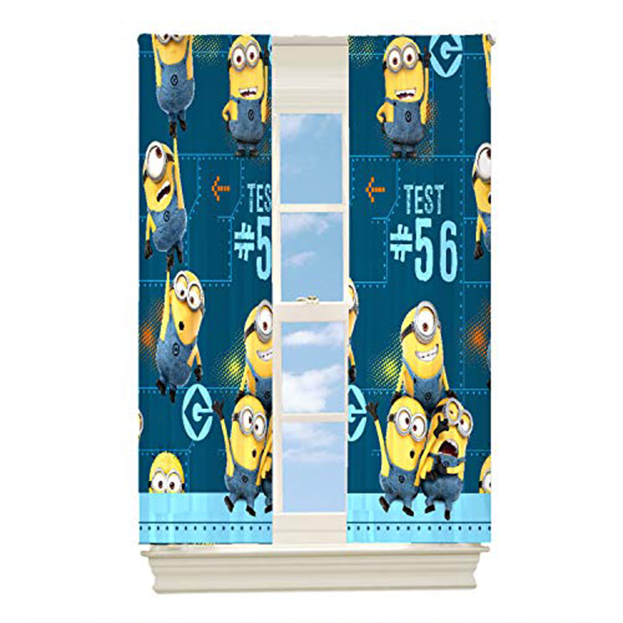 DESPICABLE ME MINIONS 66" x 72" BEDROOM CURTAINS NEW 