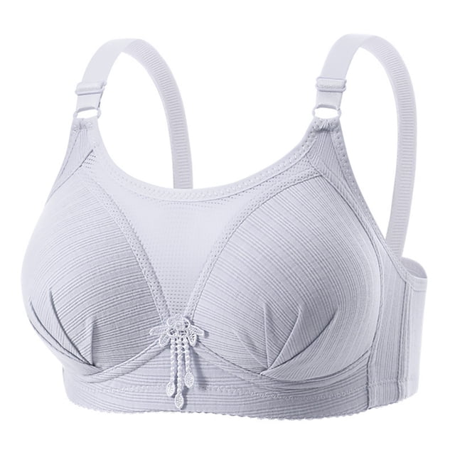 Women's Full Cover Support Bra Seamless Mesh High Neck Wireless Workout Bra Wide Straps Half Bras for Lady Plus Size 44
