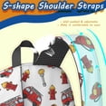 thumbnail image 5 of Fireman and Helmet White Pattern 17" Waterproof Oxford School Backpacks for Teens, S-Shape Padded Straps, for School, Travel, Hiking, Camping, 5 of 5