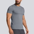 thumbnail image 2 of NIEWTR Mens T-Shirts Short Sleeve Crew Neck T Shirts for Man, Cotton Blend Plain Novelty Men's T-Shirts（Light Gray,M), 2 of 9