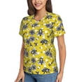 thumbnail image 2 of Xecao Honeybee for Women's V-Neck T-Shirts-Elegant Half-Sleeve Tops Perfect for Summer-XX-Large, 2 of 5