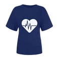 thumbnail image 4 of Goodeals Saving,Womens Valentine Shirts Love Heart Graphic Tee T Shirts Trendy Teen Girls Gift Shirt Cute Graphic T Shirts Tee Top(Blue,S), 4 of 6