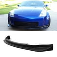 thumbnail image 2 of Ikon Motorsports Front Bumper Lip + Matching Splitter Compatible with 2003-2005 Nissan 350Z N1 Style Unpainted Black PU Polyurethane Front Lower Air Dam Chin Spoiler Protector Splitter 2PCS, 2 of 8