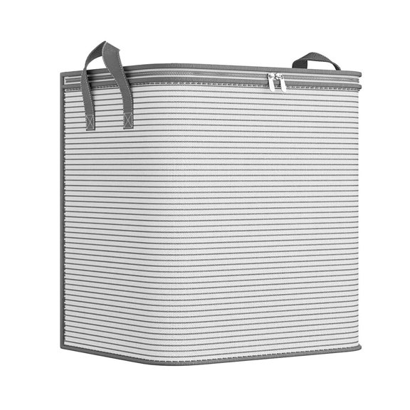 Yucurem Extra Large Storage Bag with Lids, Foldable Double Zipper Reinforced Handles Organizer for Clothes Closet, Space Saving