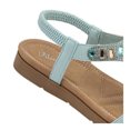 thumbnail image 4 of Sandalias casuales de piso con correa de rápido ajuste con diseño de chaquira para mujer, 4 of 4