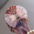 thumbnail image 6 of NOKIO Girls' Rhinestone Sandals Kids' Summer Shoes Fashion Spring And Summer Girls Sandals Dress Dance Performance Princess Shoes Sequin Mesh Bow Pearl Belt Buckle Shoes, 6 of 9