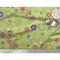 thumbnail image 2 of Soimoi Toile de Crêpe de Polyester Vert Imprimé par Yard 52 Pouces de Large, 2 of 3