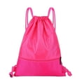 thumbnail image 2 of Cheers.US Men Women Nylon Waterproof Honeycomb Zipper Drawstring Bag String Backpack Outdoor Gym Sport Fitness Sackpack Storage Bag, 2 of 7