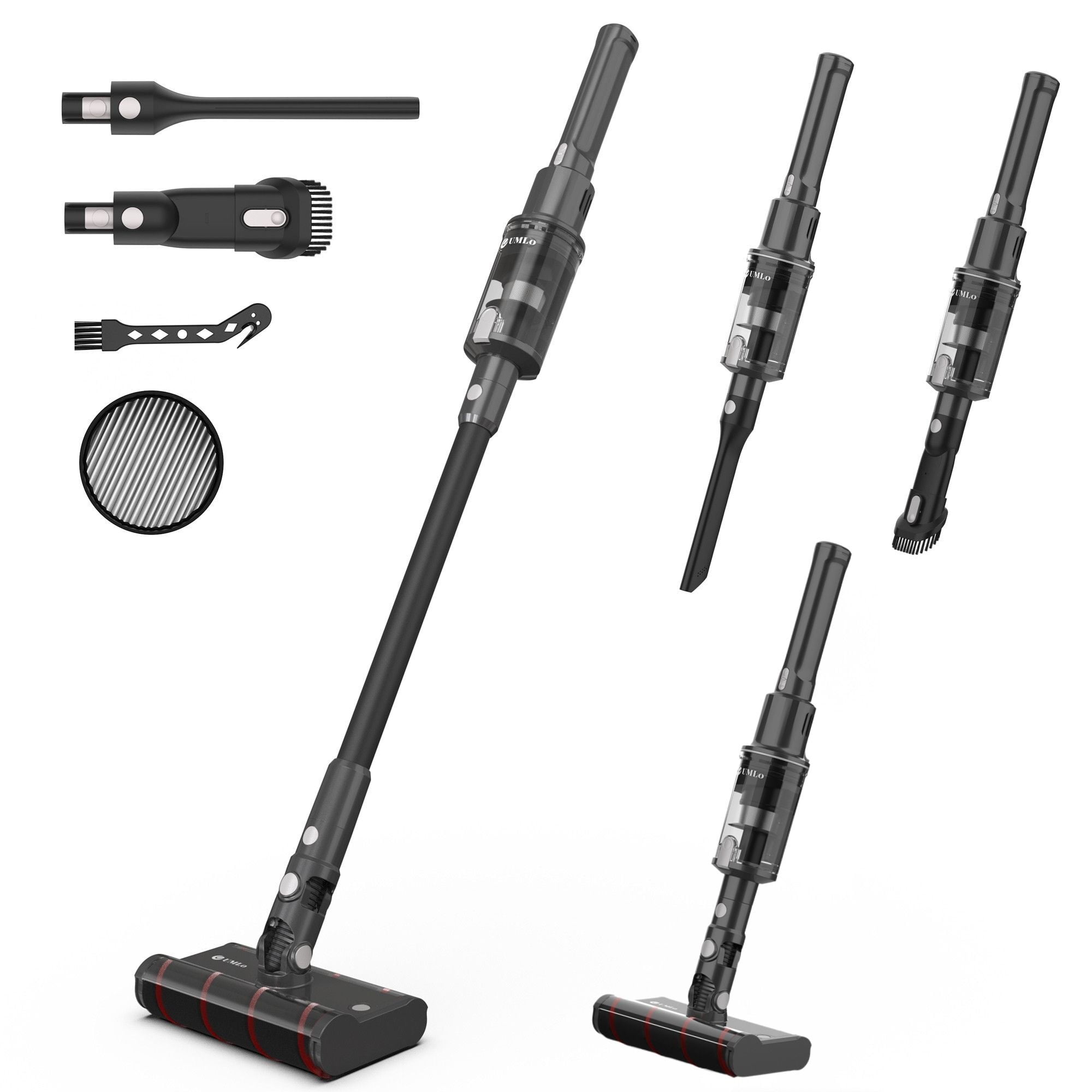 UMLo Cordless Vacuum Cleaner, 360° Omnidirectional 6in1 Stick Vacuum