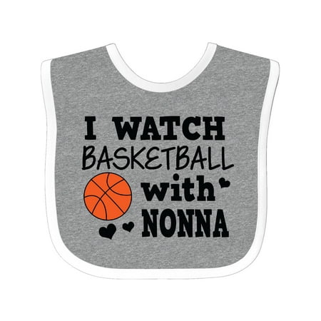 

Inktastic I Watch Basketball with Nonna Gift Baby Boy Bib