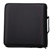 Case It Zipper Binder with 5-Subject File, Black, 3 Inch, D-156-B