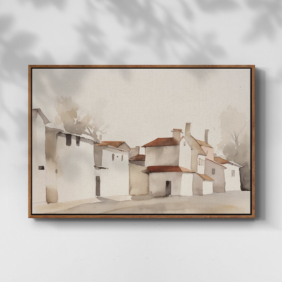 Vintage Landscape-XII By Wexford Home Framed in Walnut Wood Gallery Wrapped Canvas 17 in. x 25 in.