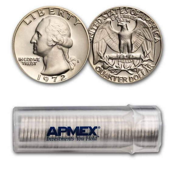 1972-S Washington Quarter 40-Coin Roll Proof