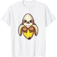thumbnail image 1 of Funny plátano Sloth T-Shir 100% algodón camisetas unisex para hombre y mujer, 1 of 2