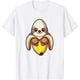 thumbnail image 1 of Funny plátano Sloth T-Shir 100% algodón camisetas unisex para hombre y mujer, 1 of 2