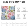 thumbnail image 5 of Shiartex  Blooming Flowers Throw Pillow Covers,Summer Garden Watercolor Botanical Roses Decorative Pillow Covers Digital Printing Blended Fabric for Couch Sofa Bed Invisible Zipper, 5 of 5