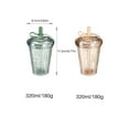 thumbnail image 4 of Moyic Taza de café linda de 320 ml Taza de té de leche transparente simple portátil con pajita Taza de doble capa Taza de agua sellada a prueba de Mostrada Naranja Moyic HA027885-02, 4 of 6