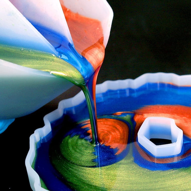 OSELEE Split Cups For Paint Pouring With 2-5 Channels, Acrylic Pouring