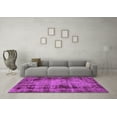 thumbnail image 3 of Ahgly Company Indoor Round Abstract Purple Modern Area Rugs, 6' Round, 3 of 4