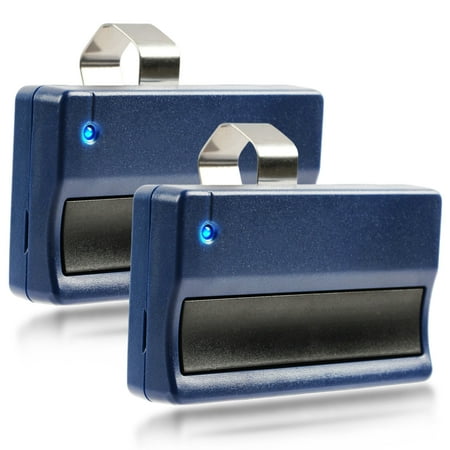 

Keyless Option replacement for LiftMaster 371LM Sears Chamberlain (PURPLE BUTTON) 1-button Garage Door Remote Opener Blue 2 pack