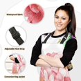 thumbnail image 2 of Pinkish Peony Flowers Watercolor Apron Set with Oven Mitts Pot Holders Set of 5 Kitchen Stuff Accessories, 2 of 6