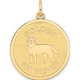 thumbnail image 1 of 14K Yellow Gold Golden Retriever Disc Charm (26 X 20) Made In United States xac869, 1 of 6