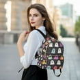 thumbnail image 6 of FORMRS Mini Backpack Purse for Women Travel Daypack Casual Shoulder Bag, Colorful Halloween Ghost, 6 of 7