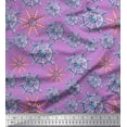 thumbnail image 1 of Soimoi Purple Rayon Fabric Lighthouse & Ship Wheel Nautical Printed Fabric 1 Yard 56 Inch Wide, 1 of 1