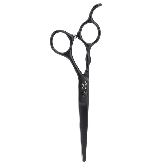 Tijeras de corte de cabello de peluquería de 6 pulgadas para peluquería (tijeras planas negras)